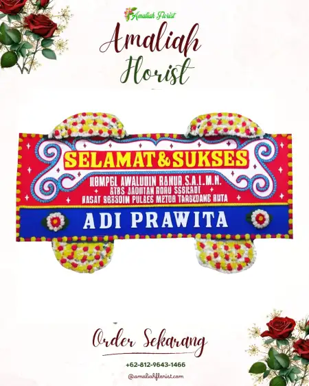 Papan Bunga Ucapan Selamat Potronayan